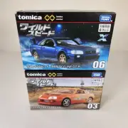 Tomica Premium Unlimited Orange Supra & Blue Skyline Fast & Furious Cars 2023