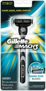 Gillette Mach3 Razor with Cartridge blade gilette mach 3 smooth shave men