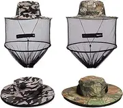TOZLU Head Net Hat, Sun Hat Bucket Hat with Hidden Net Mesh Mask, Protection from Insect Bug Bee Mosquito Gnats for Outdoor Lover Fishing Hiking Gardening Beekeeping Men or Women