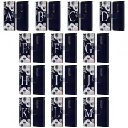 NATURE MAGICK WATERCOLOUR FLOWER MONOGRAM 1 LEATHER BOOK CASE FOR BLACKBERRY