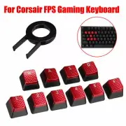 10x Backlit Keys Caps Set For Corsair FPS Gaming Keyboard MX Key Switch + Puller