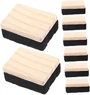 DOITOOL 8pcs Chalk Eraser: Campus Style Mini Wood Felt Blackboard Erasers - Lightweight Portable Chalkboard Cleaner Tool for Office School Classroom Supplies