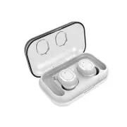 TWS IPX5 Touch Control Bluetooth 5.0 Earphones with Charger Box - White