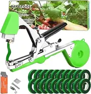 Audasi Plant Tying Machine Garden Vine Tying Tape Tool Plant Binding Machines Plant Tape Gun Plant Binder Agriculture Tapetool with 10000 PCS Staples and 20 Rolls Green Tape for Tomato Grape Pepper