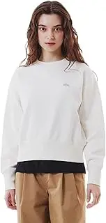 [Lacoste] SF009J-9900138 Official Cropped Crewneck Sweatshirt, White, 38