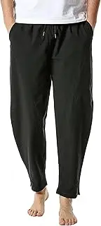 [Maiyifu-GJ] Men’s Casual Cotton Sweatpants Gym Running Workout Jogger Pants Elastic Waist Drawstring Cargo Long Trousers