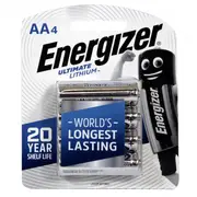 Energizer Ultimate Lithium AA Consumer Lithium Battery Cylindrical Cell Pack 4