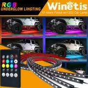 4X Multi-Color RGB LED Neon Light Strips Kit Underbody Underglow Remote Control