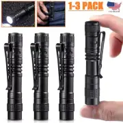 1/2/3PCS LED Mini Flashlight High-power High-lumen Tactical Pen Light with Clamp