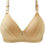 [Generic] High Support Bras for Women Adjustable Strap Full Coverage Up Bras Comfortable No Underwire Wireless Bras Bra Strapless Bra