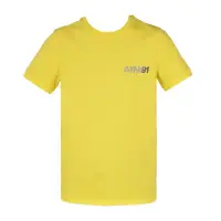 在飛比找momo購物網優惠-【ARMANI JEANS】網眼印花圓領短袖T恤(黃)