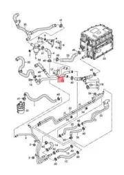 NEW AUDI Q7 4MB 4MG COOLANT PIPE 4M0145639A ORIGINAL