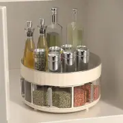 Turntable Storage Tray 2 Tier Turntable Organizer for Home Kitchen Household