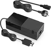Xbox One Power Supply Adapter Brick for Xbox Power Supply Brick AC Charger with EU Charging Cable Onsole Replacement Charger Brick for Xbox One, 100-240V Voltage