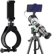 Telescope Smartphone Star Finder Bracket - Telescope Phone Adapter & Barrel Hoop - for Stargazing & Landscape Viewing
