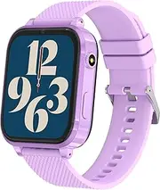 4G Kids Smart Watch with GPS Tracker & Video Call, GPS Watch for Kids Cell Phone Watch with SOS Voice Chat Message Camera Alarm Pedometer Flashlight Calculator, Kids Smart Watches Girls Age 5-12