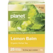 PLANET ORGANIC Herbal Tea Bags Lemon Balm 25