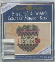 Mill Hill Buttoned Beaded Country Magnet Radish Seeds Pocket Ladybug MHMB10 KIT