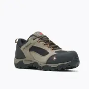 MERRELL WORK Men's Moab Onset Composite Toe Waterproof Work Shoe Walnut - J09950