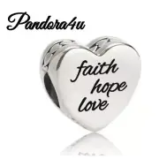 PANDORA Faith, Hope, Love Charm NeW Tags PAN BOX