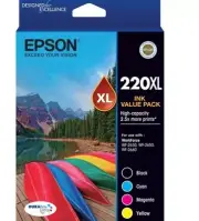 Epson GENUINE 220XL Ink Cartridges Value Pack CMY BK **FREE POST**