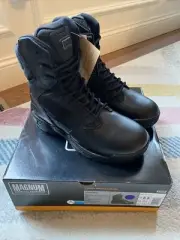 Magnum Mens 8" STEALTH FORCE 8.0 SZ WPI Black Police Army Boots Size 8.5