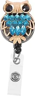 TOGEVAL Owl Shaped Retractable Badge Holder with Delicate Badge Clip and Practical Id Card Reel Keys and More present for Professionals