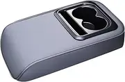Center Console Cover, Car Arm Rest Cover - Leather Armrest Box Cover - Multifunctional Automotive Interior Arm Rest Cushion with