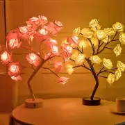 LED Rose Flower Tree Light Lamp Maple Leaf Night Light Home Party Christmas Gift