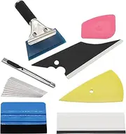 Vinyl Wrap Tool Kit WorthPlanet 8Pcs Protective Car Window Tint Tools Kit for Auto Film Tinting Scraper Application Installation W120037