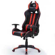 OVERDRIVE Diablo Reclining Gaming Chair with Neck and Lumbar Cushions, Black and Red