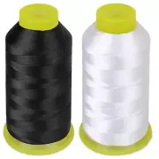2 Roll Polyester Thread Heavy Duty Thread 1500Yard/Reel 210D/3 nylon thread f...