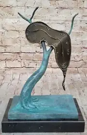 Persistence of Memory Melting Clock by Salvador Dali Bronze Sculpture Statue Art