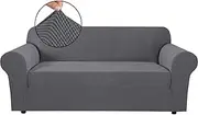 High Stretch Sofa Cover 1 Piece Couch Cover, Lounge Cover for 3 Cushion Couch, 185cm to 230cm Width Sofa Protector, Sofa Slipcover for Living Room