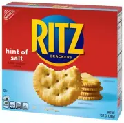 New Nabisco Ritz Hint Of Salt Baked Crackers Seasoned Flavor Box 13.3oz