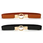 Waistband Stretch Belt Waist Belts Wide Waistband Gold Buckle Elastic Waist Belt