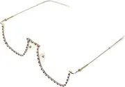 [GAROZATION] Unique Eyeglasses Frame Party Glasses Frames Sparkly Rhinestone Glasses for Dress-up Events