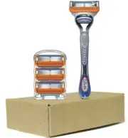 Gillette Fusion 5, 5 Blade Razor, 1 Handle & 4 Cartridges, NEW, FREE Ship in USA