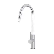 MEIR Piccola Round Pull Out Kitchen Mixer Tap - Dual Flow - Polished Chrome