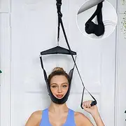 Cervical Neck Traction Device Over Door, Portable Neck Stretcher Hammock for Neck Pain Relief, Physical Therapy AIDS for Neck Decompressor