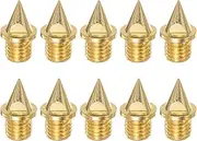 [uxcell] 10pcs Track Spikes 1/4 Inch Alloy Steel Lightweight Replacement Spikes for Sprint Short Running Track Shoes, Golden