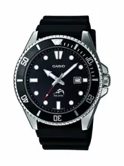 Men's Dive Style Watch 200M Water Resistant, Black Strap, Analog Date