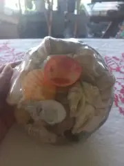 Vintage Sea Shell Basket With Assorted Shells From The Philippines
