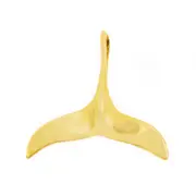 14K Gold Blue Whale Tail Fluke Pendant