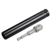 1/2" Drive 17mm Deep 6-Point Impact Socket 6" Length and 1/4" Hex Shank Adapter