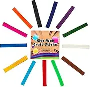 500 Piece Wax Craft Sticks for Kids -13 Colors, Non-Toxic Wax String, Kid Bendable Sticky Wax Sticks for Art Supplies, Crafts, DIY School Project