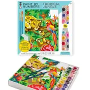 BRIGHT STRIPES Tropical Jungle - Paint By Number on Canvas - (9204)