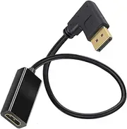 DisplayPort to HDMI Adapter, Uni-Direction DP Male to HDMI Female Converter Cable Support 1920x1080@60Hz (1080p Full HD)/1920x1200 for Laptop, Desktop, HDTV, Monitor, Projector, Display (Right)