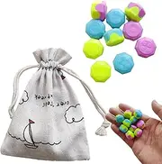 Generic Korean Traditional Play Game, 10PCS Gonggi Jack Stone Pebbles Set, Stone Catching Game with Storage Bag, Hand Eye Coordination Training Toy, Family Party Games