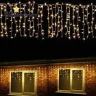 4M 96 LED String Hanging Icicle Curtain Light Wedding Xmas Party A3GS
